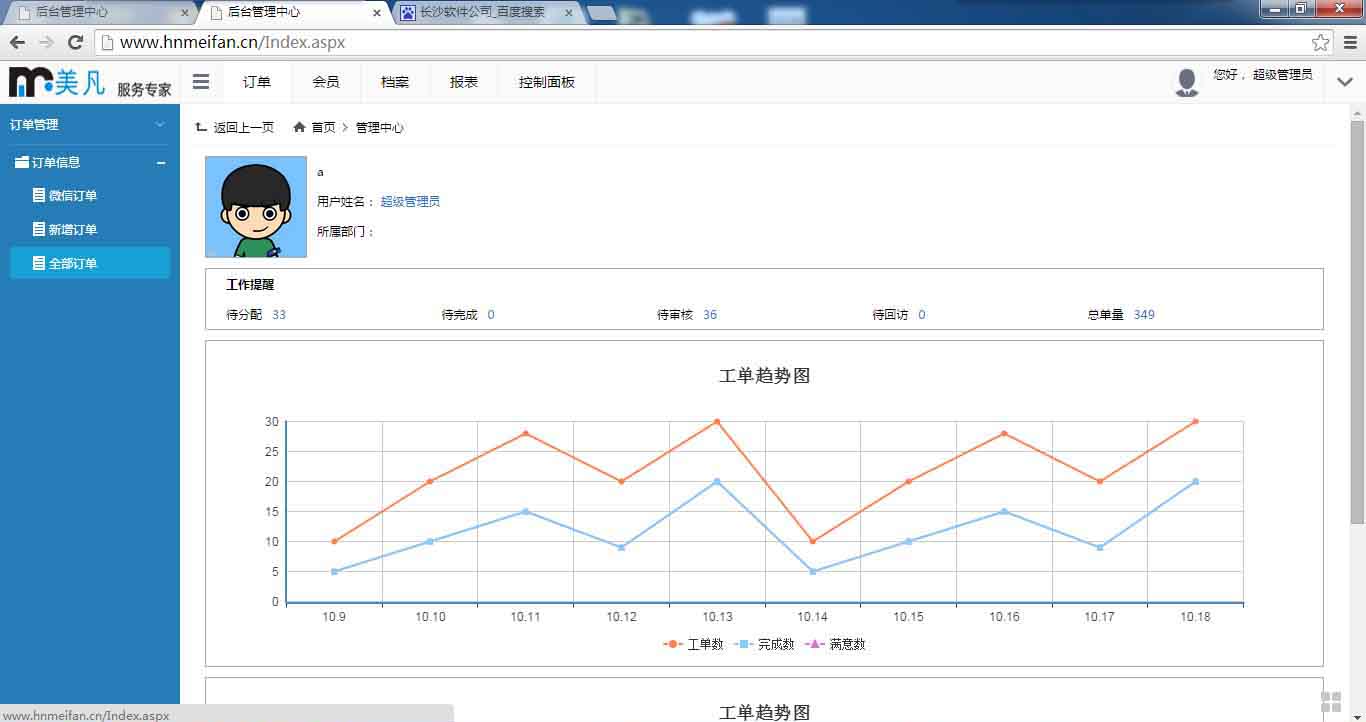 簡界家政服務(wù)管理系統(tǒng)后臺主界面 簡界家政服務(wù)系統(tǒng)|長沙網(wǎng)站設(shè)計(jì)|長沙手機(jī)網(wǎng)站|長沙軟件公司|湖南軟件開發(fā)|長沙軟件定制|長沙軟件開發(fā)|湖南軟件公司|長沙微信小程序|長沙網(wǎng)絡(luò)公司|長沙軟件外包公司|長沙競價(jià)托管